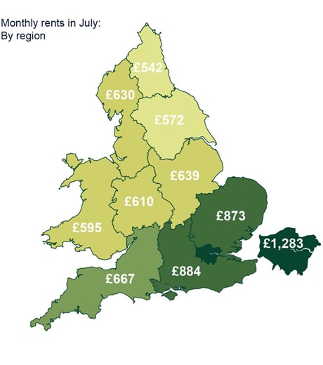 Housing shortage drives up rents in England and Wales 